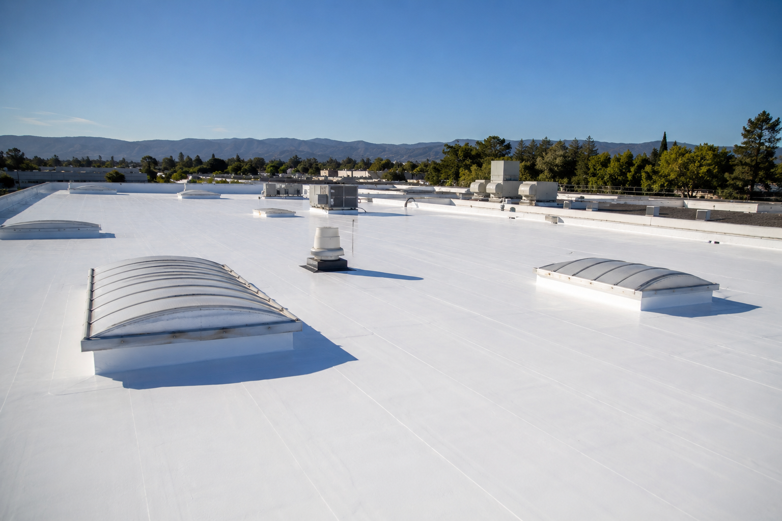 Peinture toiture &eacute;tanche Cool Roof, peinture r&eacute;fl&eacute;chissante blanche, anti chaleur