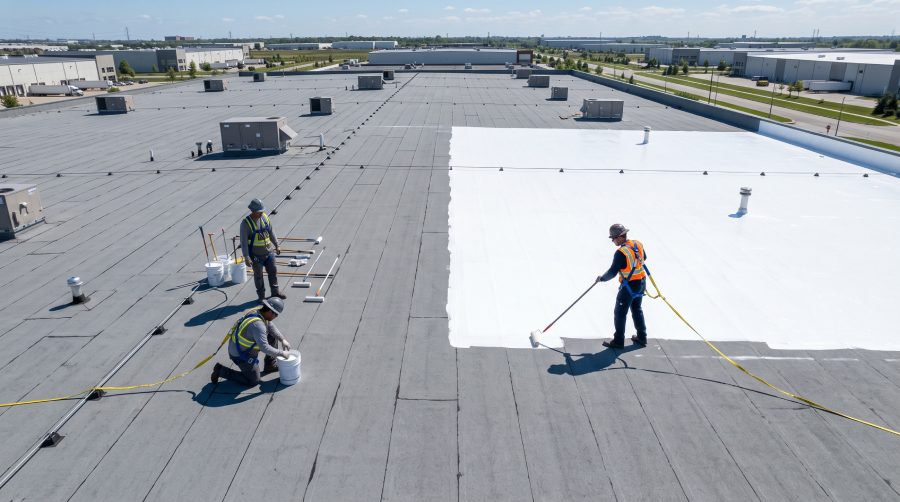 Cool Roof | Revêtement réflectif toiture bâtiment - Cobatec IDF Entrepôt, usine ou bâtiment tertiaire : demandez une étude de votre toiture